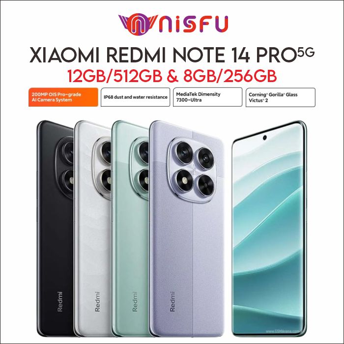 Xiaomi Redmi Note 14 Pro 5G | 200MP OIS Pro-grade AI Camera System | IP68 | MediaTek Dimensity 7300 Ultra Harga  3,999,000 Ringgit*Penghantaran Percuma