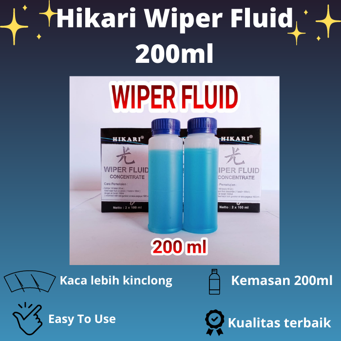 Wiper Fluid 200ml I Cairan Pembersih Kaca Mobil Harga 6,700 rupiah*Gratis Ongkir