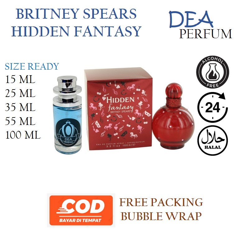 Parfum Britney Spears Hidden Fantasy Tahan Lama Non Alkohol Untuk