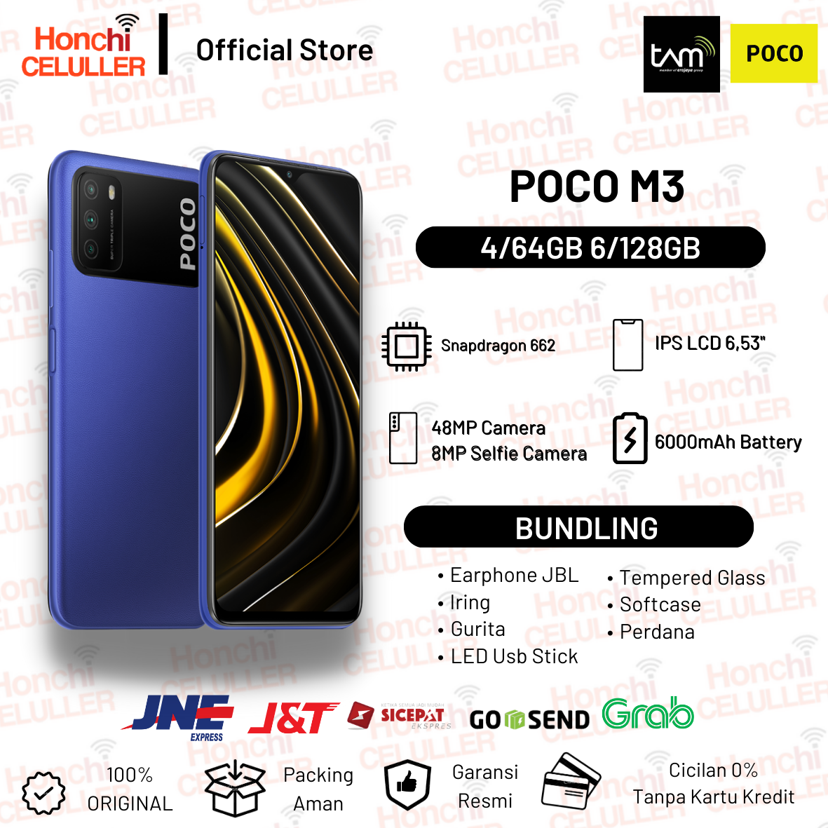 Xiaomi POCO M3 6/128GB 4/64GB Garansi Resmi POCO Indonesia TAM Original Harga  1,399,000 Ringgit*Penghantaran Percuma