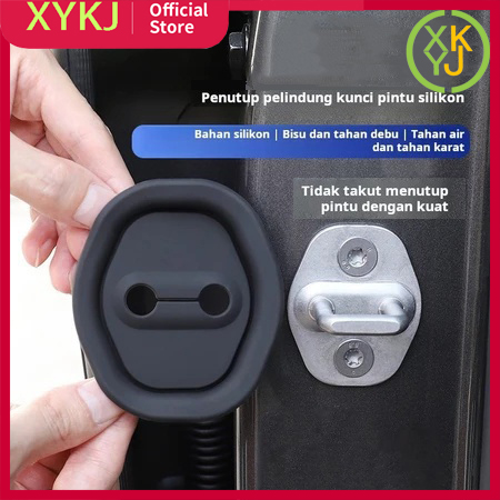 【Hot】xykj 4PCs rubber car door damper silent car door lock cover protector universal car door Suzuki Toyota Mazda Honda Mitsubishi No Logo Harga 29,888 Ringgit*Penghantaran Percuma