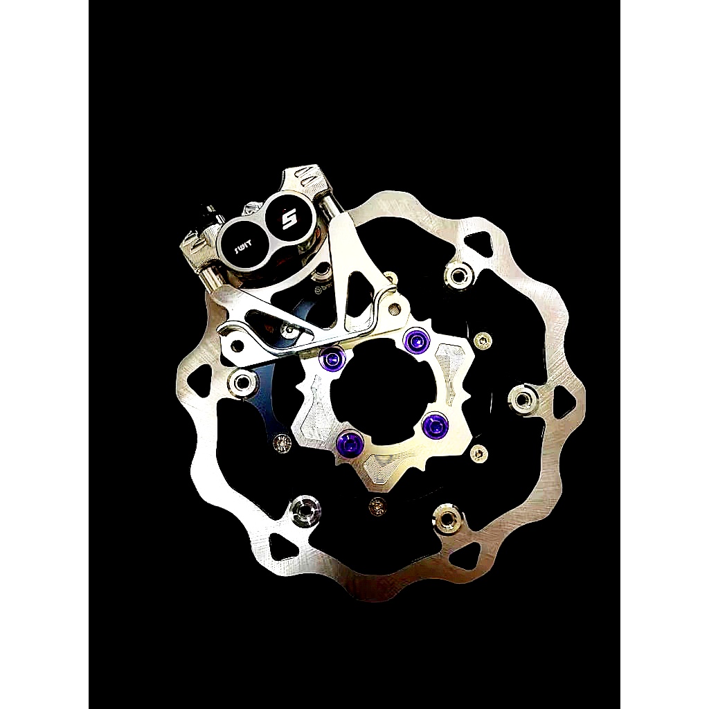 Swits 4 Piston Formula Caliper Package + Formula Beat, Vario, Scoopy, Genio Old, Mio Smile, Mio Soul Caliper Brackets Harga 575,000 rupiah*Gratis Ongkir