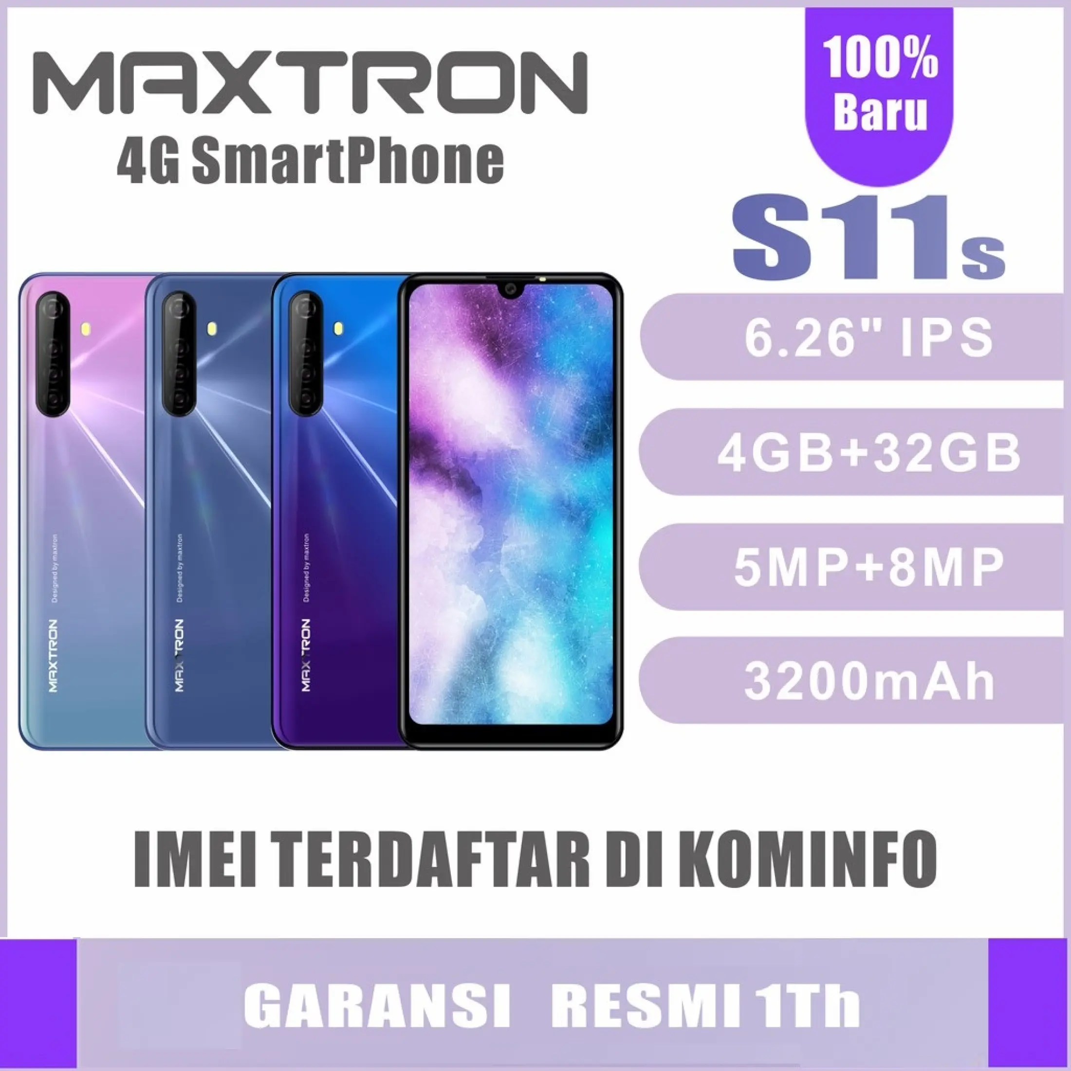 Maxtron S11s Ram 4 32gb 4g Lte Hp Android Murah Fullscreen Waterdrop 6 26 Inch Garansi Resmi Lazada Indonesia
