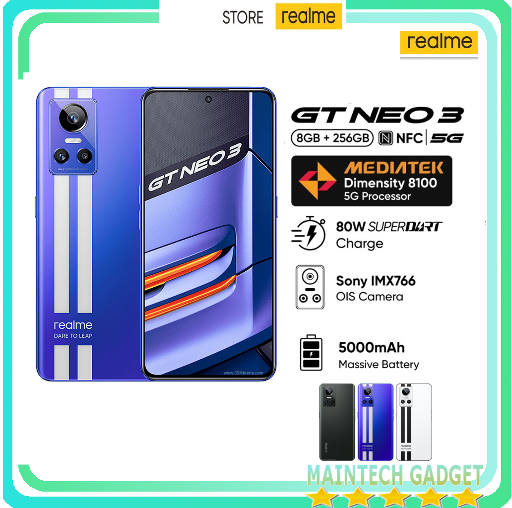 Realme Gt Neo 3; Neo 3t Officially Supports 5g Network Giá 5,290,000 Đồng*Miễn phí vận chuyển