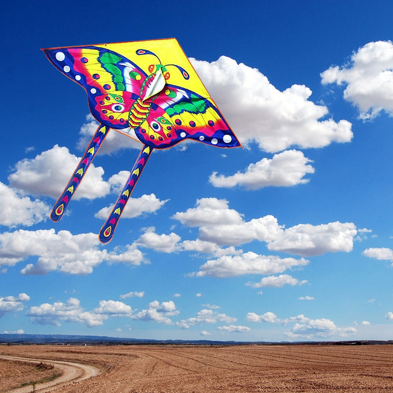 Outdoor Colorful Animal Parafoil Long Tail Flying Kite Children Kids Toy 35DI
