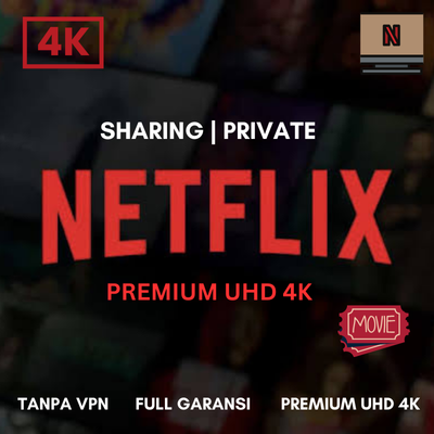 Netflix Premium Uhd 4K - Unlimited Personal Access | Electronic Vouchers - Safe & Trusted Harga 4,150 rupiah*Gratis Ongkir