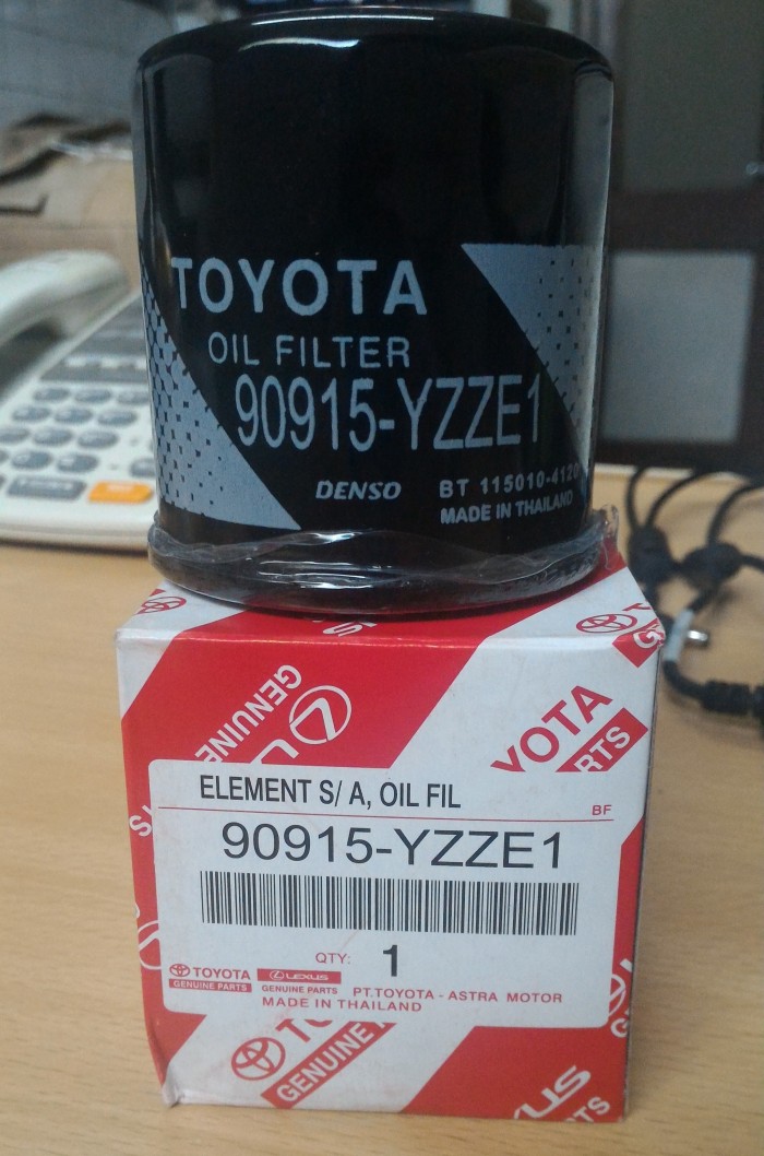 FILTER OLI TOYOTA YARIS ORIGINAL 90915-YZZE1 MADE IN THAILAND Harga 93,000 rupiah*Gratis Ongkir