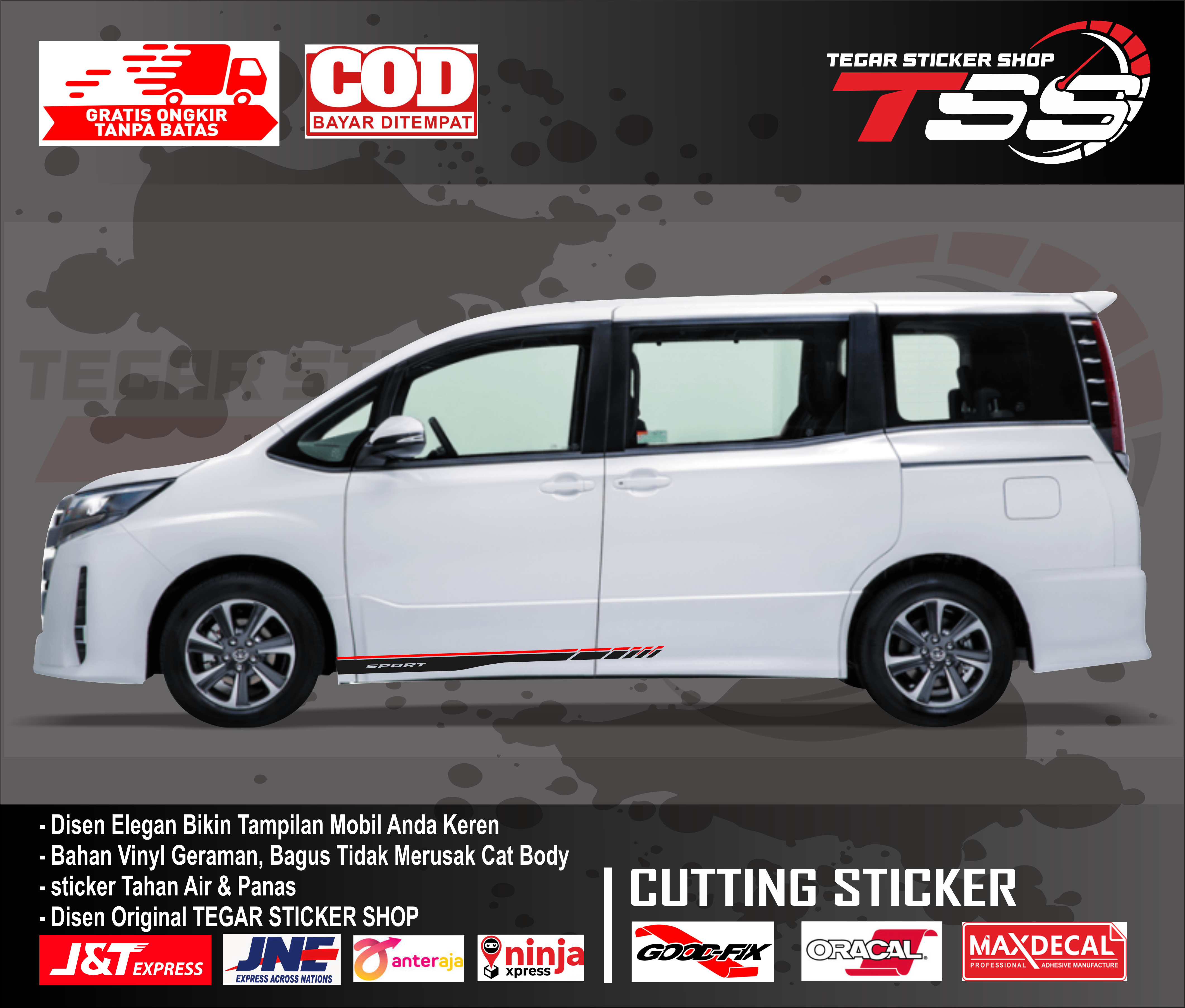 Voxy Car Stickers Toyota Voxy Car Stickers Voxy Car Stickers Car Body Variations Stickers Harga 62,000 rupiah*Gratis Ongkir