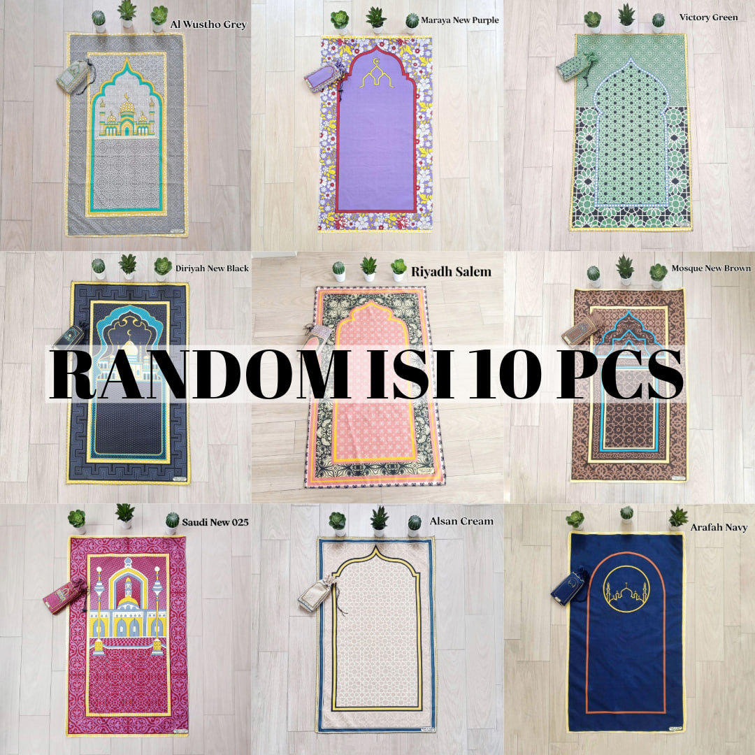 Contains 10 Pcs Travel Prayery Mats / Souvenir Prayery Mats Jumbo Prayery Mats Size 105 X 60