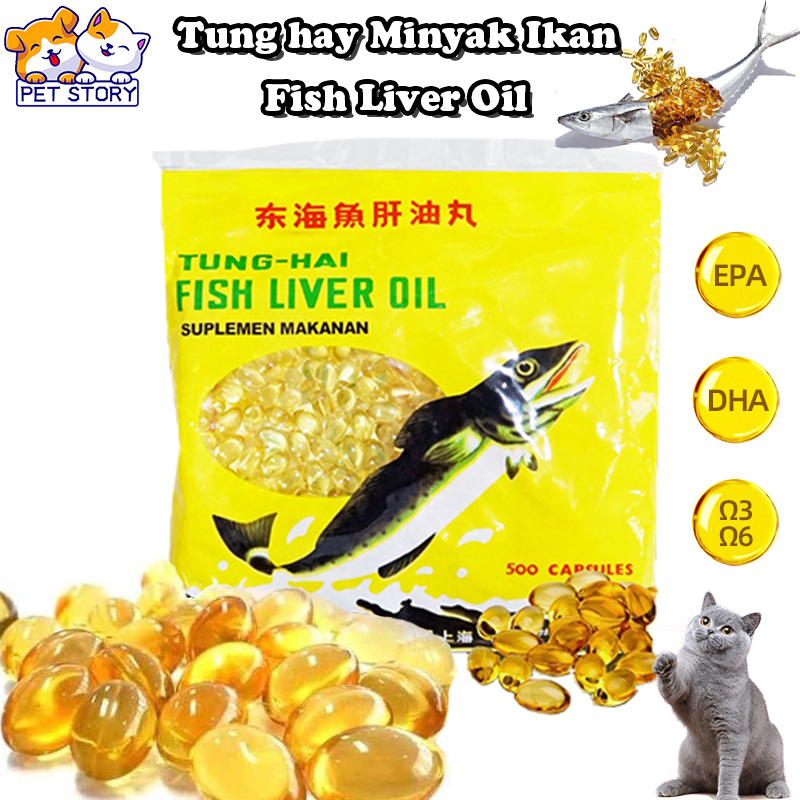 MINYAK IKAN TERMURAH Minyak Hati Ikan Tung-Hai 500 Kapsul Tung hay Minyak Ikan Hewan Peliharaan Harga  38,700 rupiah*Gratis Ongkir
