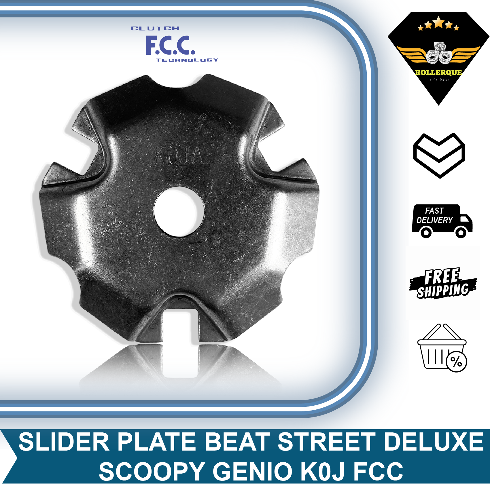 Close the Roller Slider Plate Beat Deluxe Genio Scoopy New K0J K1A K2F Fcc 22131-K0J-N00 Harga 20,714 rupiah*Gratis Ongkir