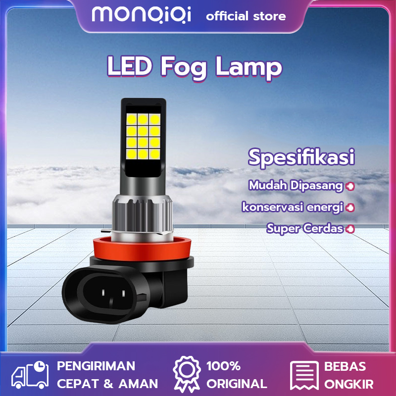 【COD+Ready Stock】Lampu LED Fog Lamp 35W 2Pcs Warna Untuk Headlight Fog Lamp 35W 12V Mobil Putih + Cahaya Emas Lampu Mengemudi Bohlam H7 Harga 33,416 rupiah*Gratis Ongkir
