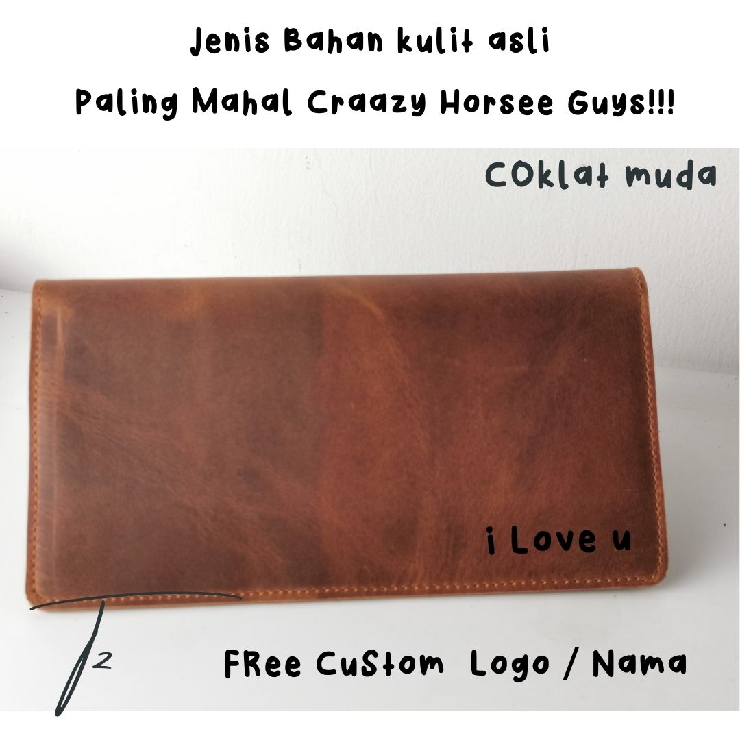 DOmpet kulit Leather Panjang Custom