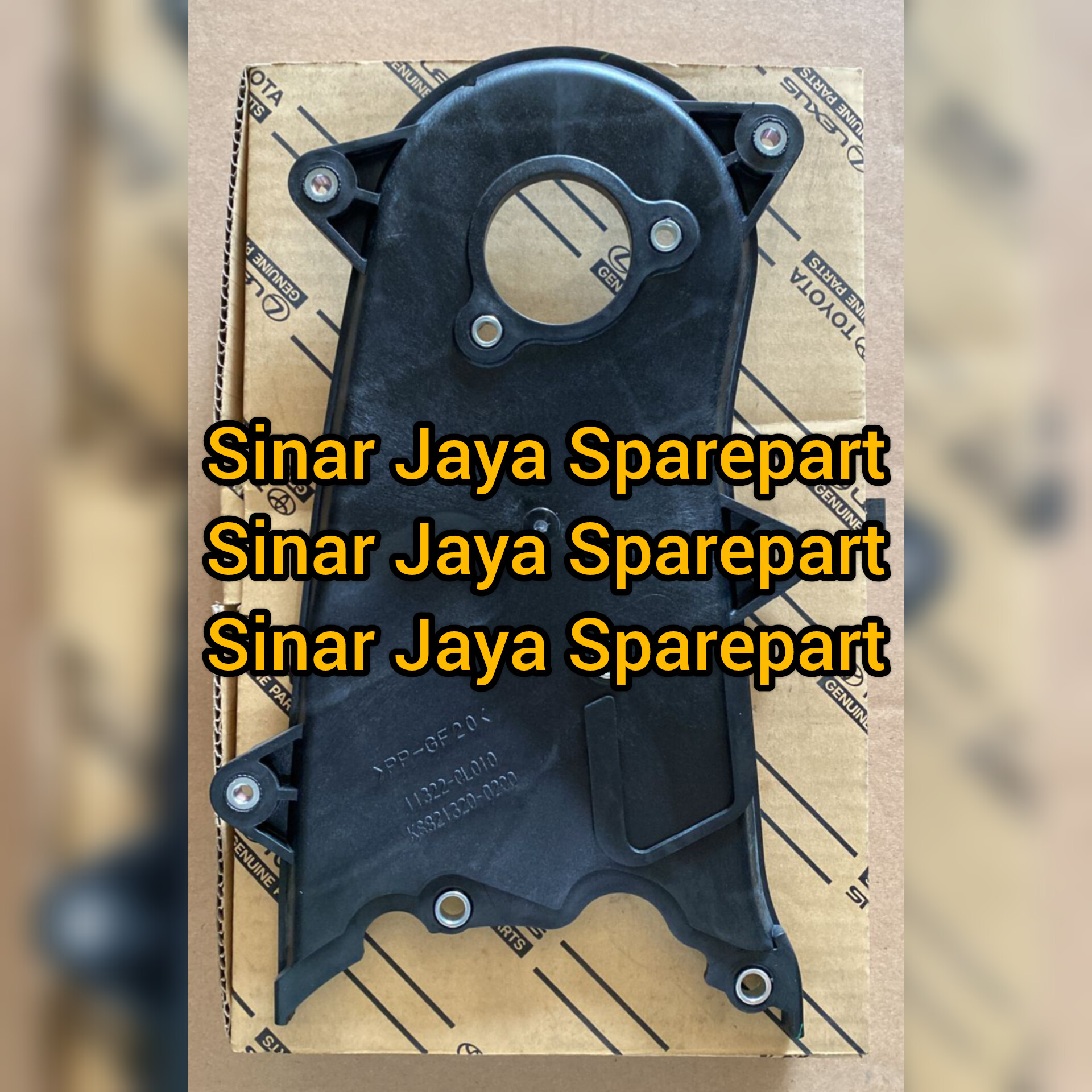 Cover cap timing belt No. 2 or timing belt No. 2 Hilux 3.0cc 2.5cc Fortuner 3.0cc 2.5cc Innova 2.5cc Land Cruiser Prado 3.0cc Hiace Commuter 3.0cc 2.5cc original 11322-0l010/11322-30010 Harga 625,000 rupiah*Gratis Ongkir