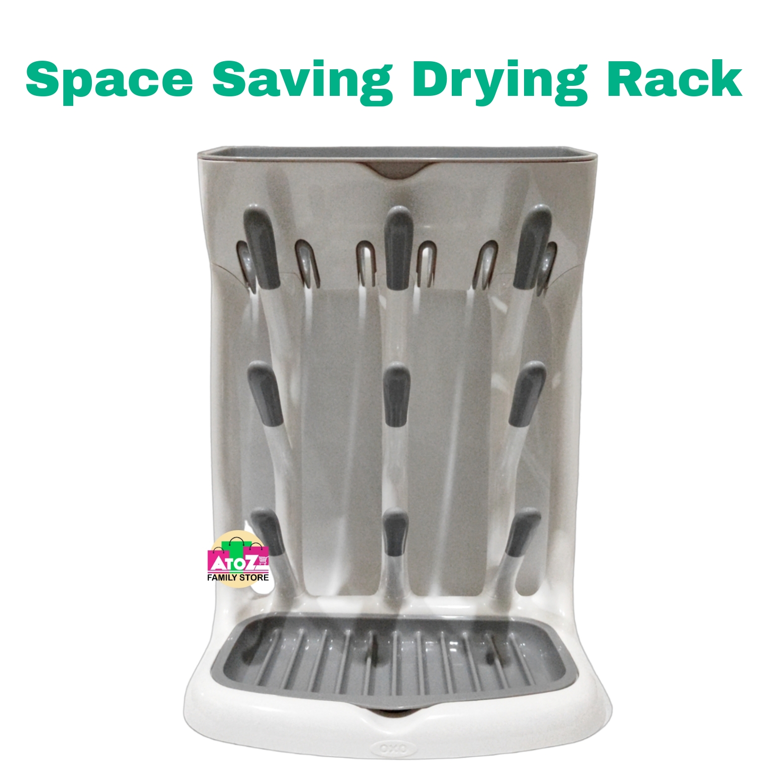 OXO Tot Space Saving Drying Rack, Gray