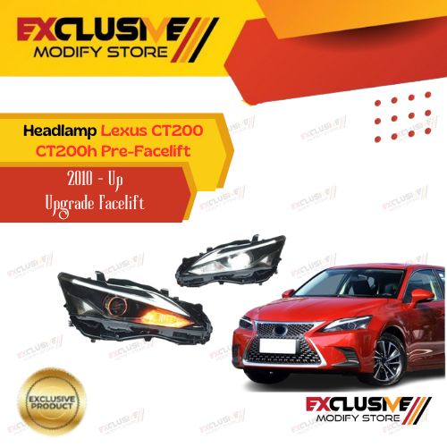 Lexus CT200 CT200h (2010-up) pre-facelift headlamp bi-led facelift (2018) 2nd generation Harga 13,750,000 rupiah*Gratis Ongkir