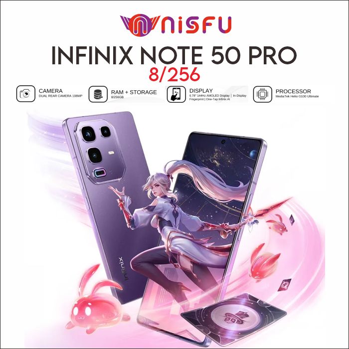 Infinix Note 50 Pro 8/256GB - Garansi Resmi, Performa Gahar & Layar Jernih Harga  3,199,000 Ringgit*Penghantaran Percuma