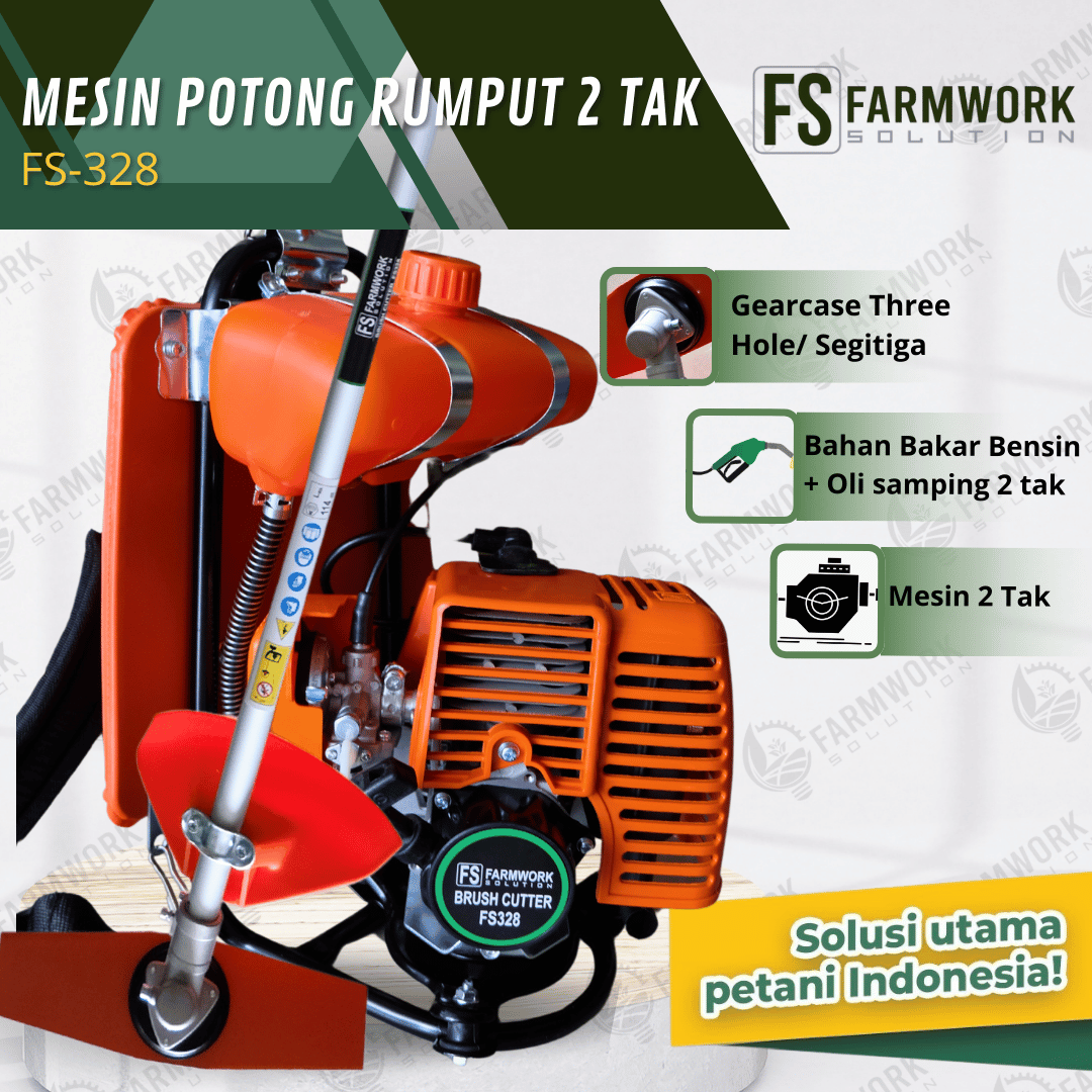 Grass cutting machine carrying 2 Tak fs328 farmwork solution/brush cutter (FS) bg328 - Merek Tidak Ada Merek Harga 719,000 rupiah*Gratis Ongkir