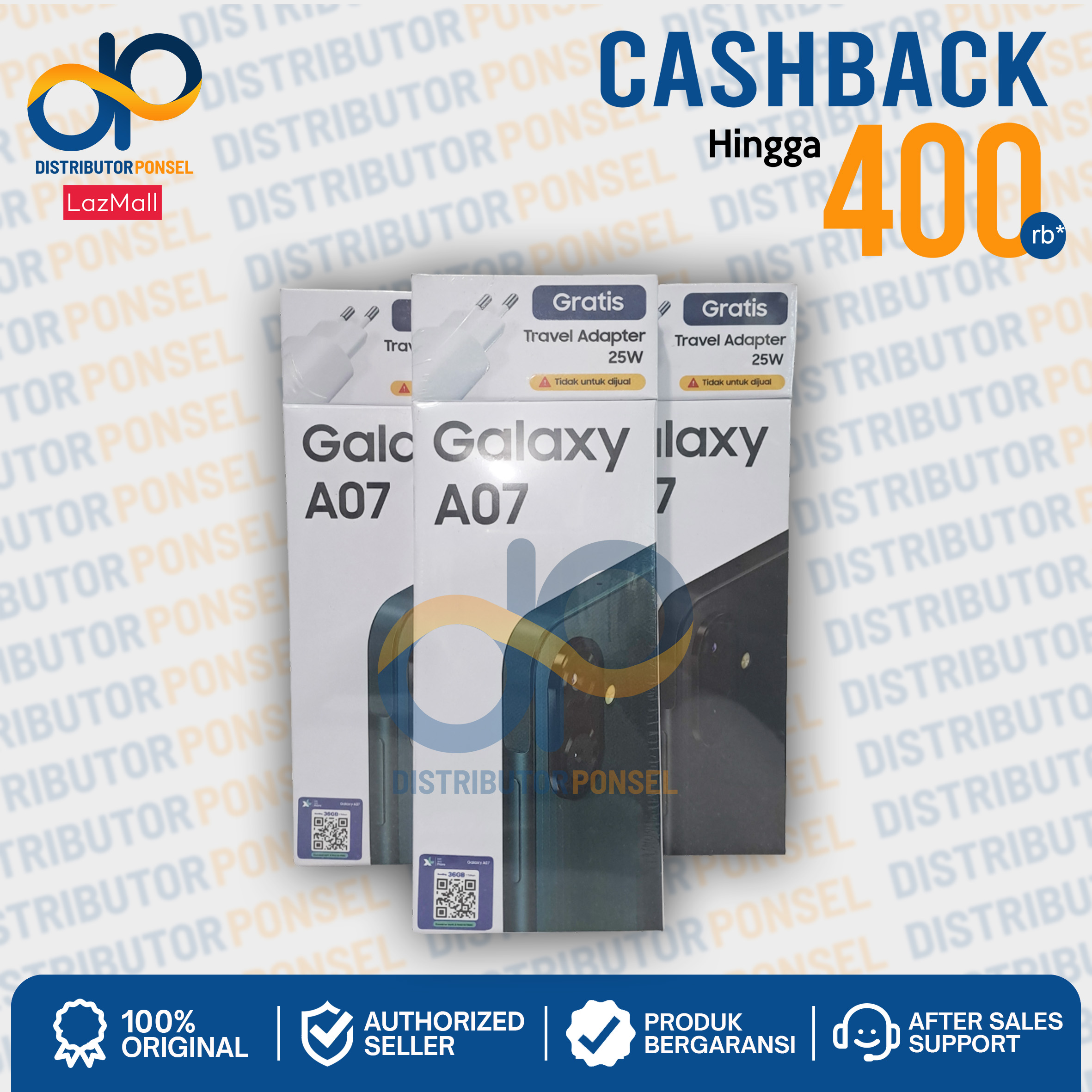 Samsung Galaxy A07 8/256GB 6/128GB 4/128GB 4/64GB official warranty Harga  1,322,000 rupiah*Gratis Ongkir