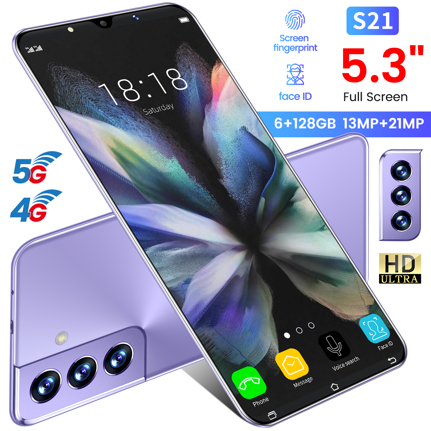4G 【 √COD 】 S21 U Ram 8GB + 128GB Smartphone 5.2 Inci Handphone Android 9.0 RAM 4 + 64GB ROM 5.0 Inci Baterai 3200Mah Hp Murah Android hp murah 300 ribuan 4g