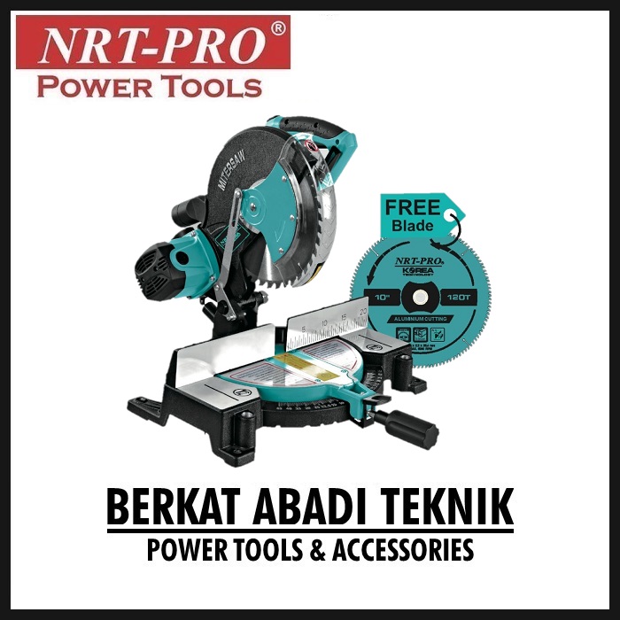 NRT-PRO MS 1052 VB Mitter Saw 10 Inch Miter Mitre Gergaji Aluminium Alumunium MS1052 VB MS1052VB MS 1052VB Mesin - Merek NRT-PRO Harga 1,555,899 rupiah*Gratis Ongkir