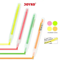 Highlighter Penanda Warna JOYKO Satuan Kuning,Hijau,Pink,Orange HL73 - HL76