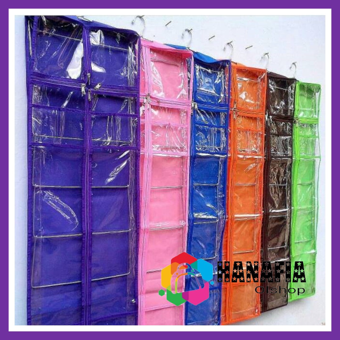 Jual [jumbo] hijab Organizer Rak Jilbab ]Rak gantung Jilbab / Hanger Jilbab  / Kerudung Hanger JILBAB Jumbo rak susun gantung kerudung murah meriah  mewah - Multi Warna di Seller Santiko NBG Makmur 