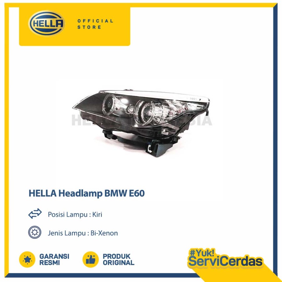 Lampu Headlamp Mobil Hella BMW E60 (Kiri) BI-Xenon - Lampu Depan Mobil Harga 11,040,000 rupiah*Gratis Ongkir