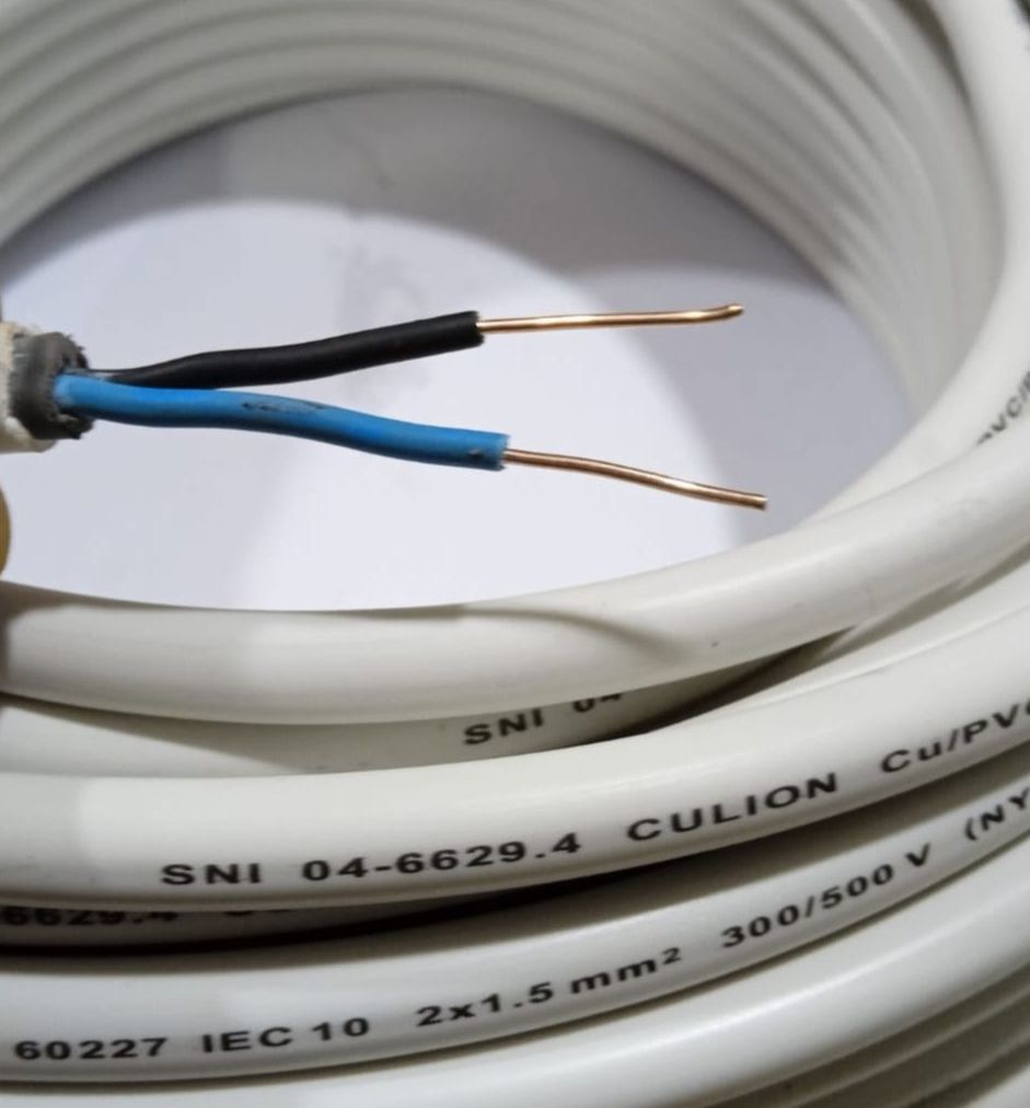 Kabel Listrik NYM Kawat Tembaga 2 x 1,5 Eceran Panjang 10 M / 8 M