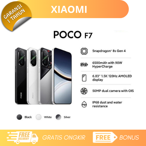 Poco F7 12/512Gb - Snapdragon 8S Gen 4 - Dolby Vision - Ip68 (Dust and Water Resistant) Giá 6,125,000 Đồng*Miễn phí vận chuyển