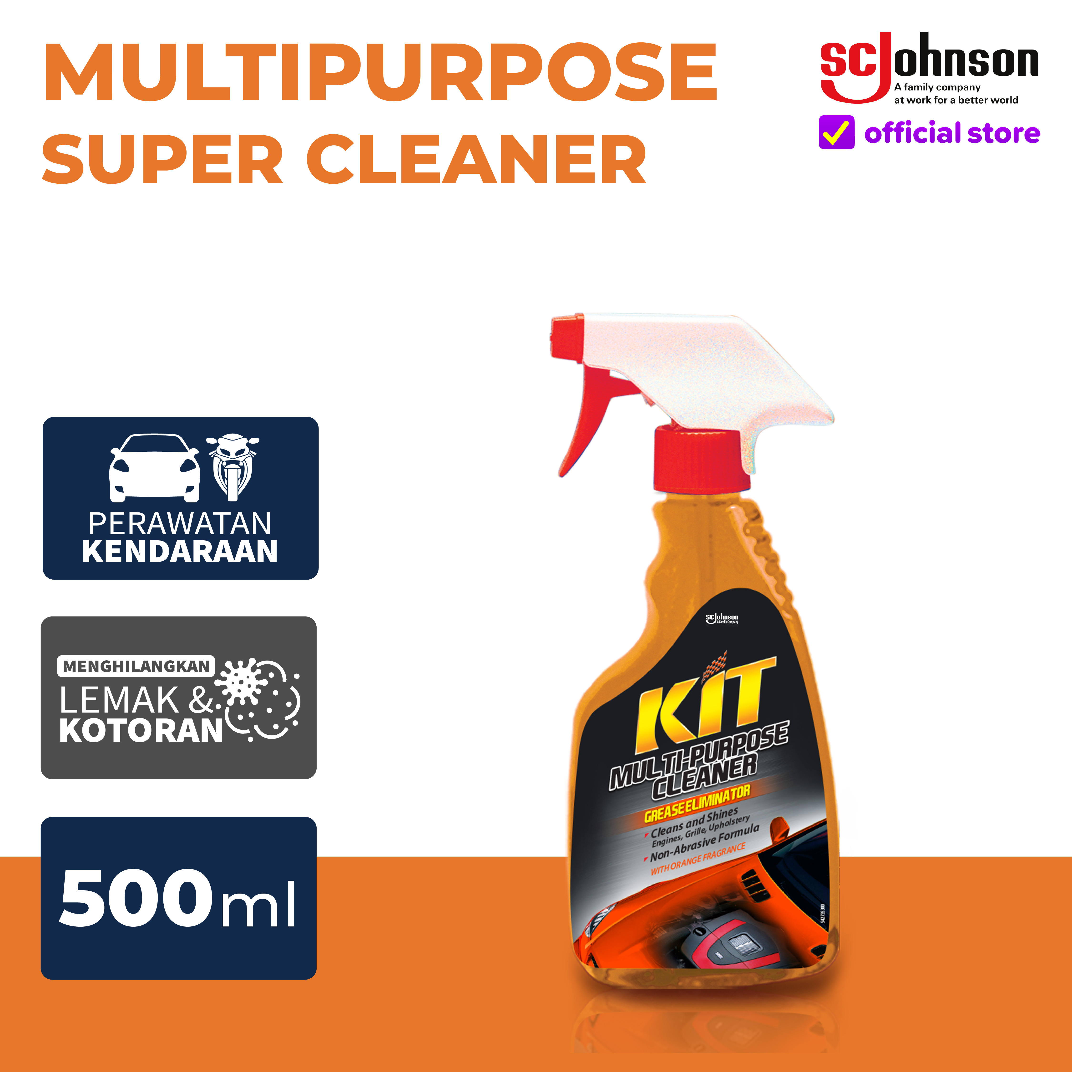 Kit Multipurpose Super Cleaner 500mL - Pembersih Kendaraan Serbaguna Harga 36,399 Ringgit*Penghantaran Percuma