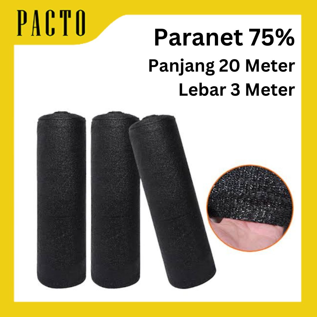 Paranet 75% Panjang 20 Meter Lebar 3 Meter Grade A Kualitas Terbaik Harga 134,000 rupiah*Gratis Ongkir