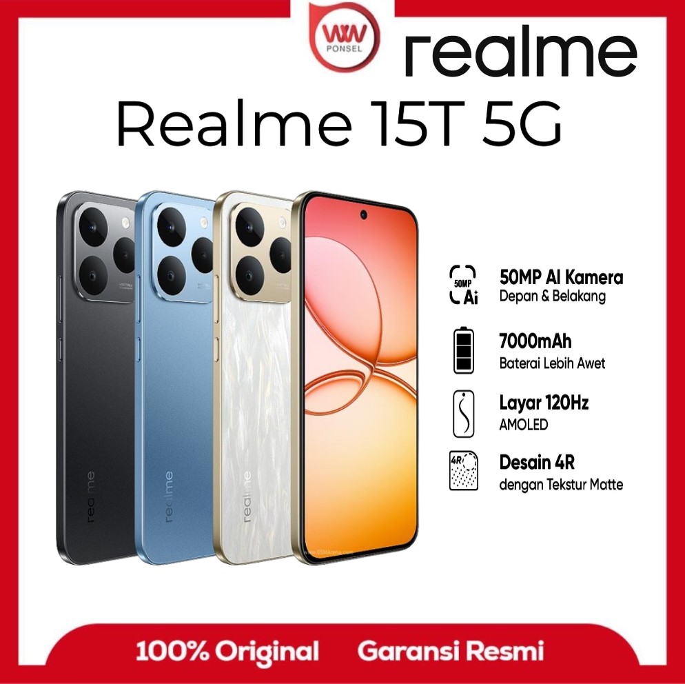 Realme HP 15t RAM 8GB internal 128GB official warranty Harga 3,799,000 rupiah*Gratis Ongkir