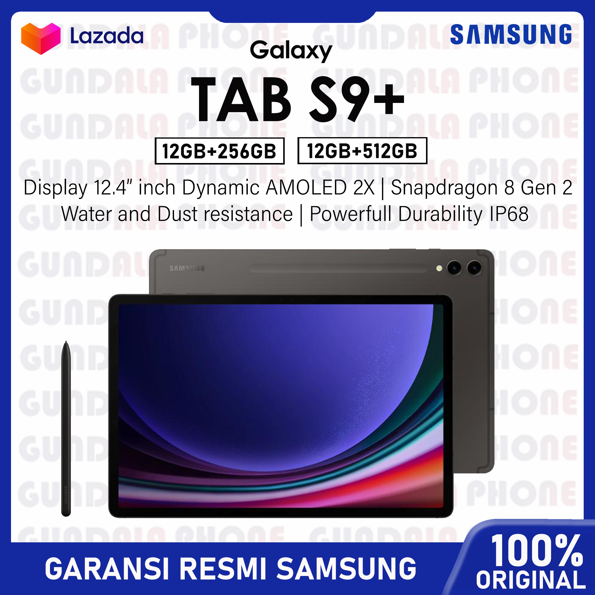Samsung Galaxy TAB S9+ Plus Garansi resmi Giá 18,791,000 Đồng*Miễn phí vận chuyển