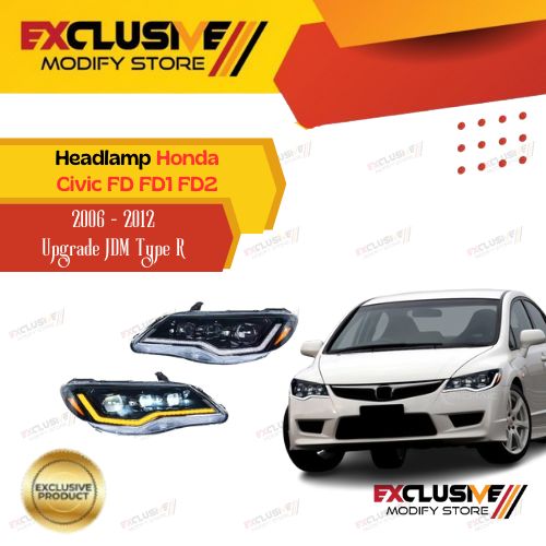 Honda Civic FD FD1 FD2 (2006 - 2012) upgrade stoplamp JDM Type R style with sequential running ein ceremony Harga 7,825,000 rupiah*Gratis Ongkir