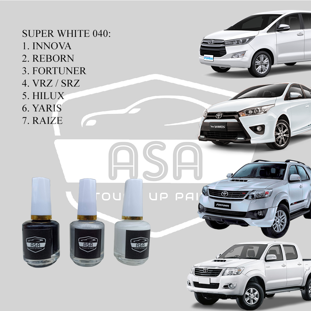 040 Cat Oles Penghilang Baret Lecet Mobil Toyota Grand Innova Reborn Fortuner VRZ SRZ Hilux Yaris Putih White SOLID Giá 52,900 Đồng*Miễn phí vận chuyển