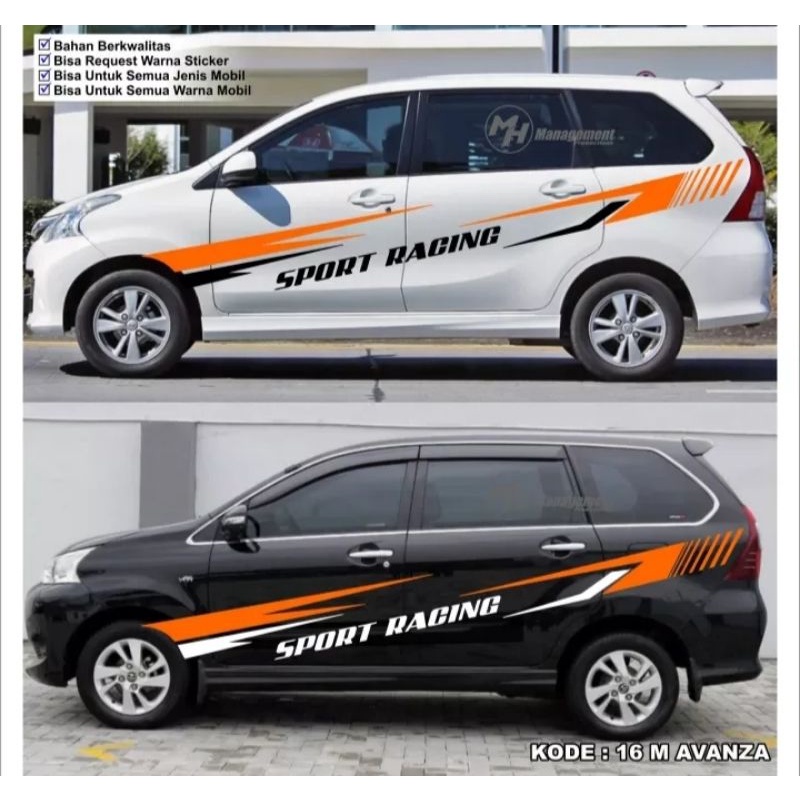 031 cutting sticker mobil TOYOTA AVANZA VELOS XENIA INNOVA ERTIGA type mobil lain bisa Harga 75,000 rupiah*Gratis Ongkir