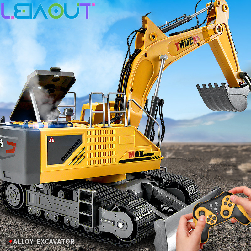 Leiao Ut【 🔥 Reary Stock 🔥 】2.4Ghz Remote Control Excavator 6 Channel Rc Excavator Truck Remote Control Rc Excavator Crawler Engineering Vehicle Excavator Car 2.4Ghz Remote Control Car Excavator Battery Control Harga 135,999 rupiah*Gratis Ongkir