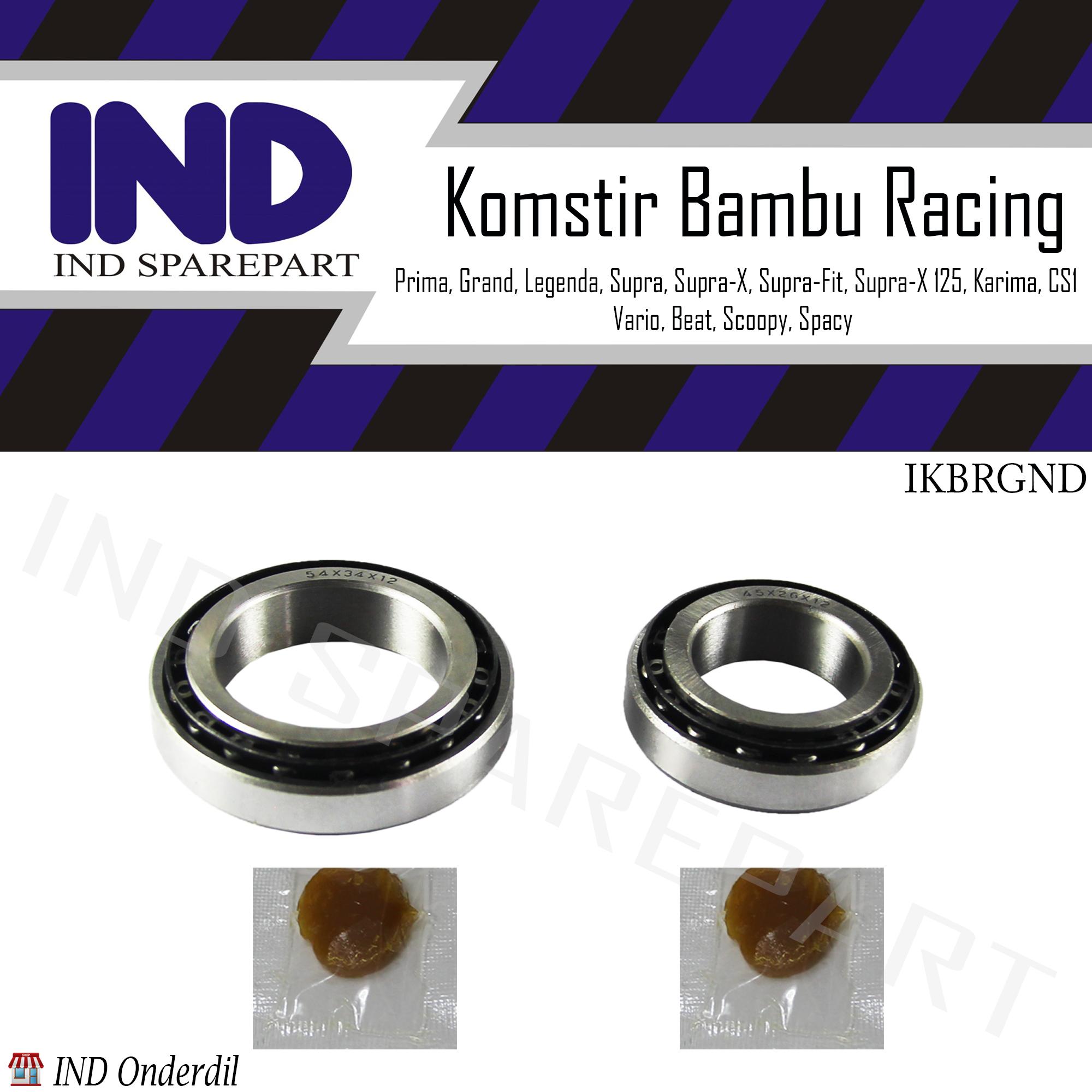 Komstir-Comstir Kones-Cones-Cone Stir Bearing Bambu Racing Supra-X-125-Fit & Beat-Vario-Scoopy-Spacy & CS1 & Karisma-Kharisma & Grand & Legenda-Prima Harga 61,670 rupiah*Gratis Ongkir