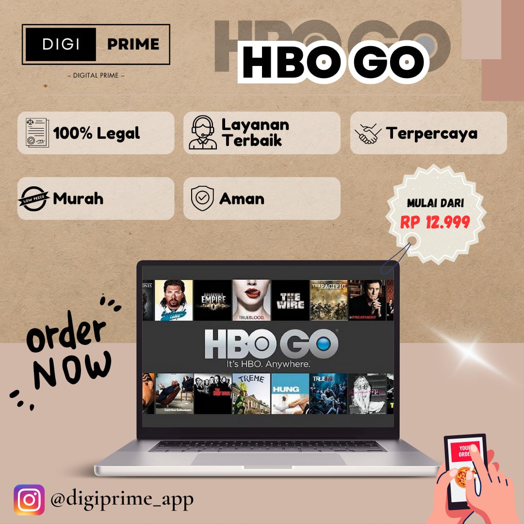 HBO GO PREMIUM 1 - 12 BULAN Harga 10,900 rupiah*Gratis Ongkir