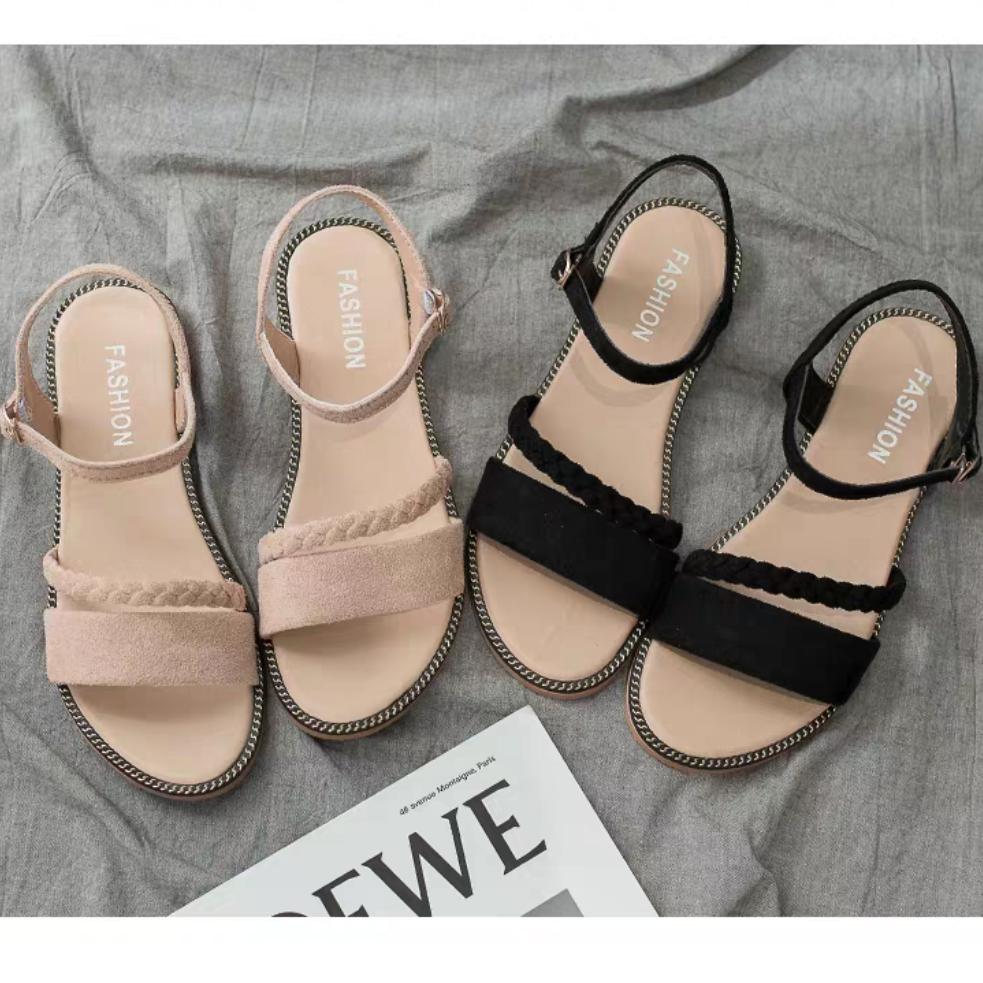 Flat Shoes Wanita Darlina - Sandal Sendal Flat Shoes Kepang Plait MH 15 Flat Shoes Wanita Darlina - Sandal Sendal Flat Shoes Kepang Plait MH 15