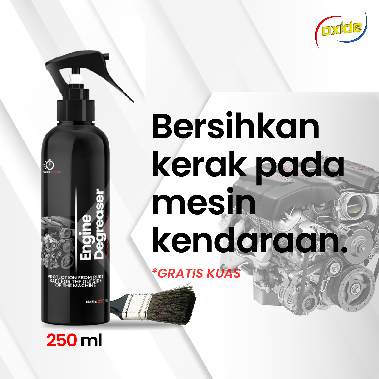 Oxide Multi Purpose Cleaner medicine cleaning machine car & motorcycle. Car Cleaning stains Oili and crust Harga 45,000 rupiah*Gratis Ongkir