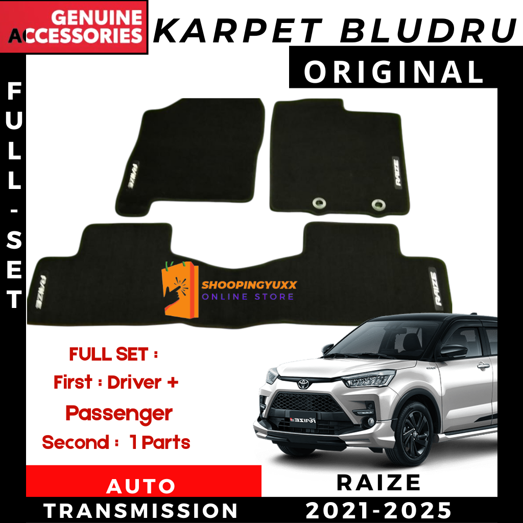 Ori carpet velvet Toyota Raize 2021-2025 up original warranty built-in car fullset driver & Passenger Giá 250,000 Đồng*Miễn phí vận chuyển