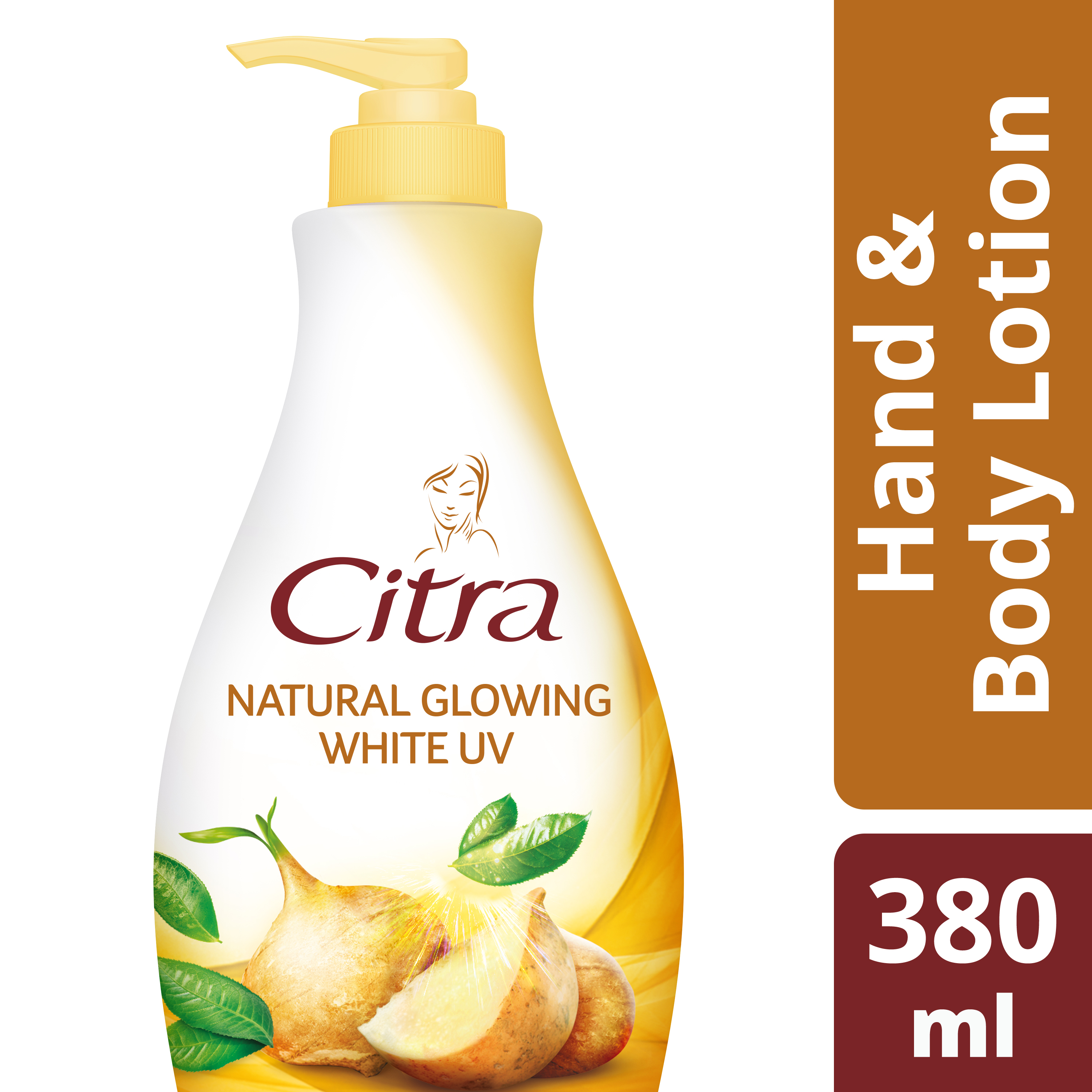 Lazada Indonesia - Citra Hand Body Lotion Body Care Bengkoang & Green Tea Natural Glow 10X Vitamin C 380Ml