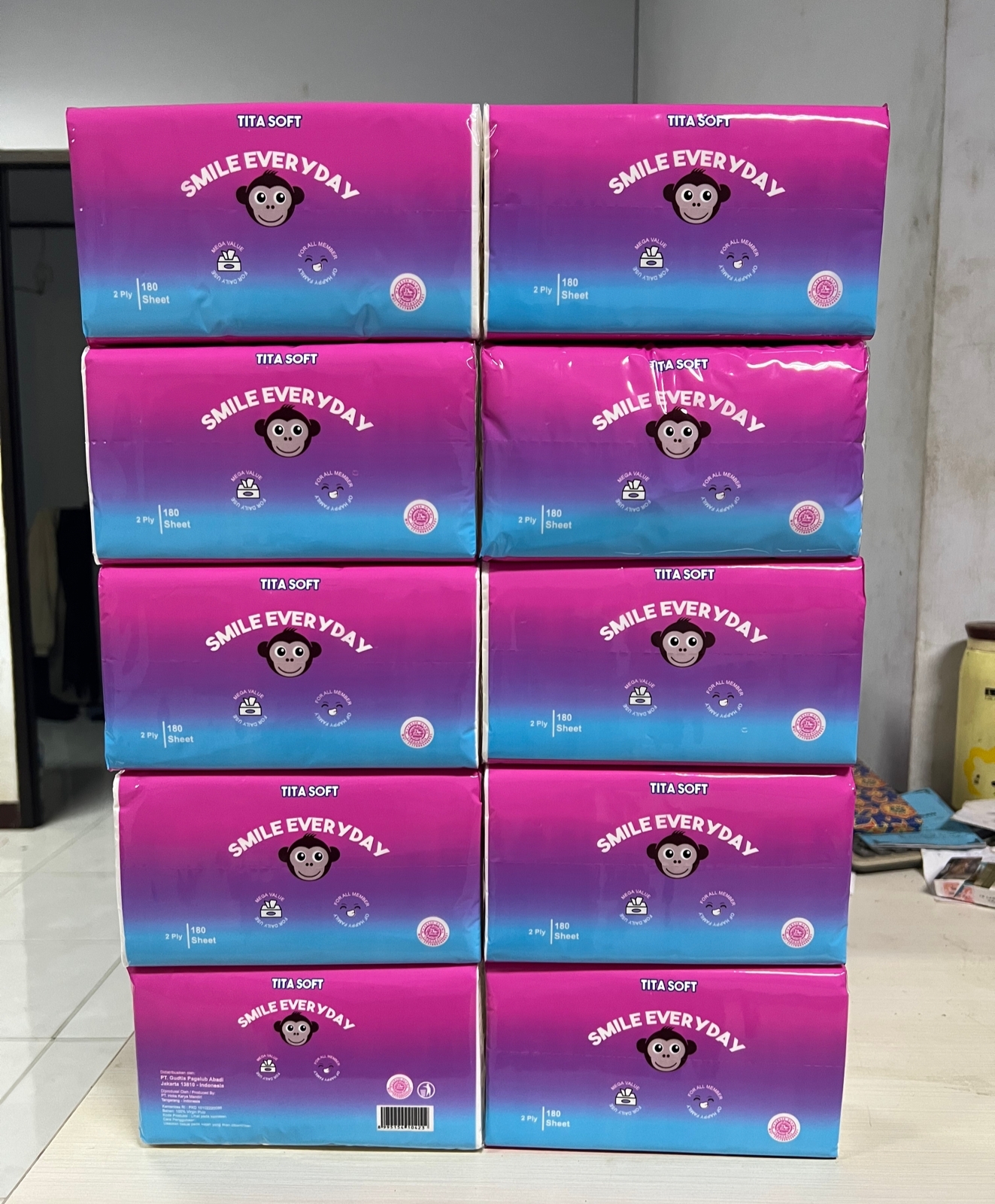 Tisu titasoft 360 helai - paket 10 pcs - tisu wajah Harga 44,900 rupiah*Gratis Ongkir
