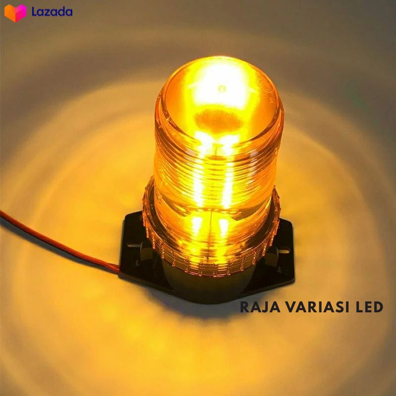 Super Bright 12–24V Magnetic Rotary Flash Light | Led 5630 Smd 18 Led Yellow/Green Flashing Mode Harga 73,000 rupiah*Gratis Ongkir