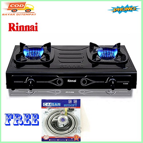 Kompor RINNAI RI-202S Kompor Gas 2 Tungku Body Teflon - Seri Terbaru Harga  342,000 rupiah*Gratis Ongkir