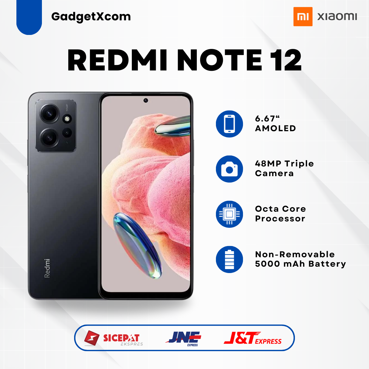 [Promo] Redmi Note 12 8/256GB 8/1268GB 4/128GB Redmi 12 8/256GB 8/128GB Fullset Mulus Istimewa Harga 2,036,000 rupiah*Gratis Ongkir