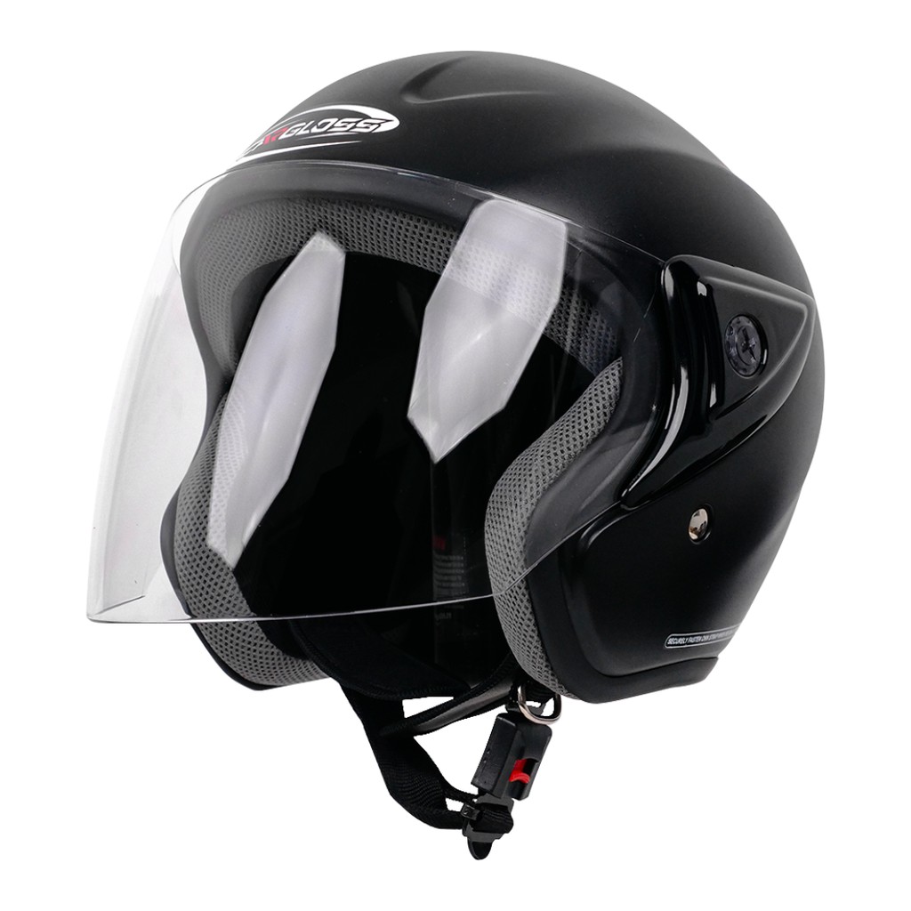 Cargloss CM Helm Half Face - Black Doff Harga 220,000 rupiah*Gratis Ongkir