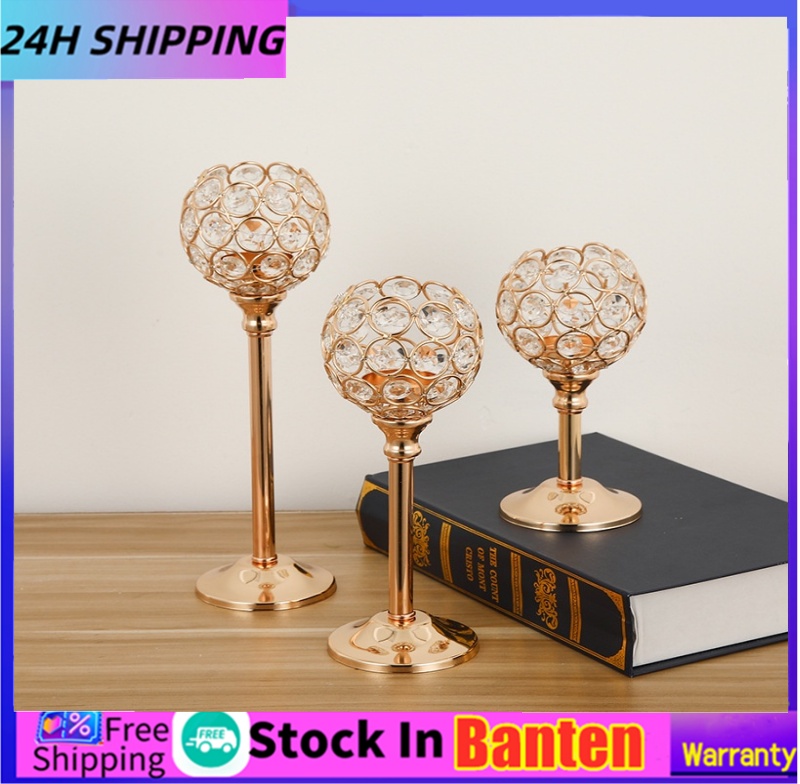 3 Height crystal candelabra ornaments creative decorations gold home decoration light candle dinner pe…
